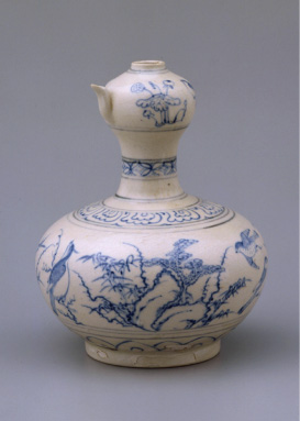 青花花鳥文瓢形水注(ベトナム)