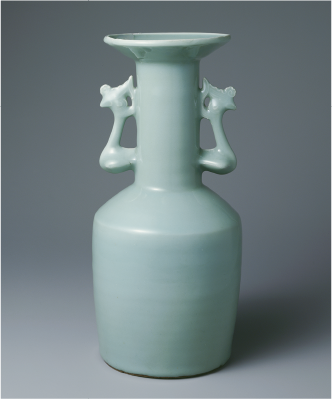 重要美術品 青磁鳳凰耳瓶(砧青磁)