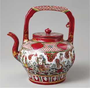 重要美術品 五彩人物文水注（金襴手）