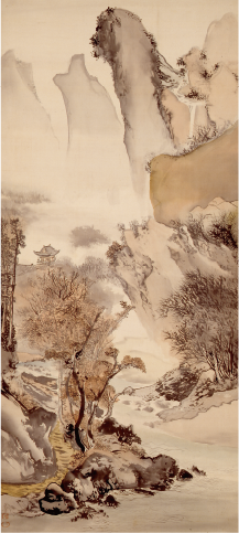 浅絳山水　川端玉章筆