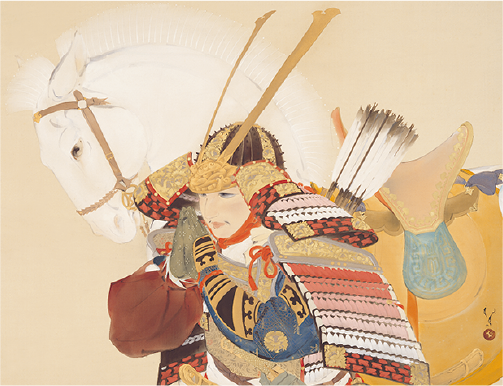 武将拝朝図 川端龍子筆