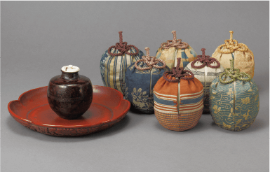 重要美術品 唐物文琳茶入　銘　本能寺・仕覆