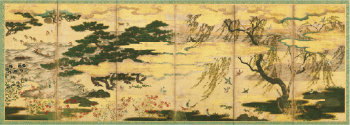 重要文化財　浜松図屛風　東京国立博物館蔵 [Image: TNM Image Archives] 右